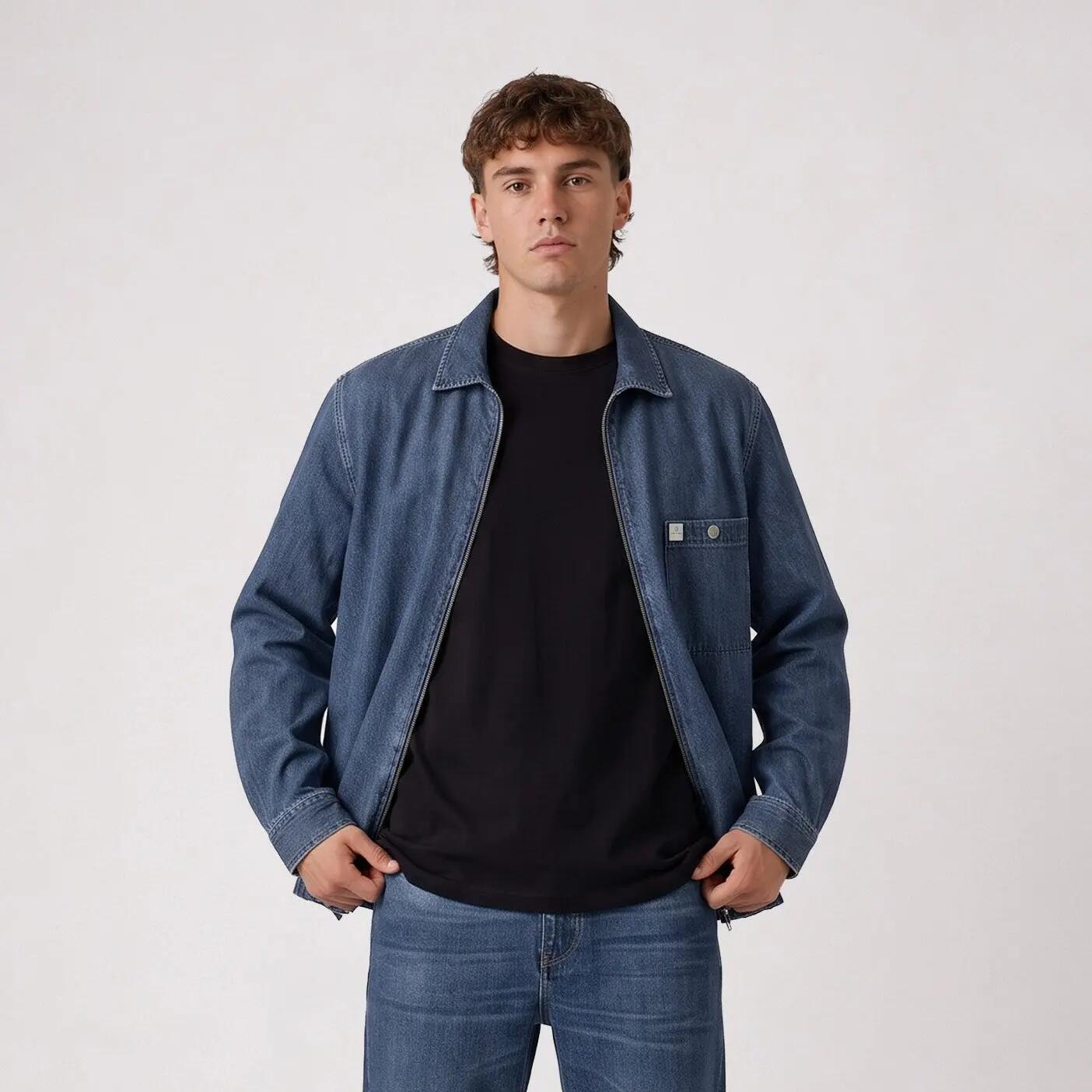 Surchemise denim zippée bleue SBPLAY 2/6