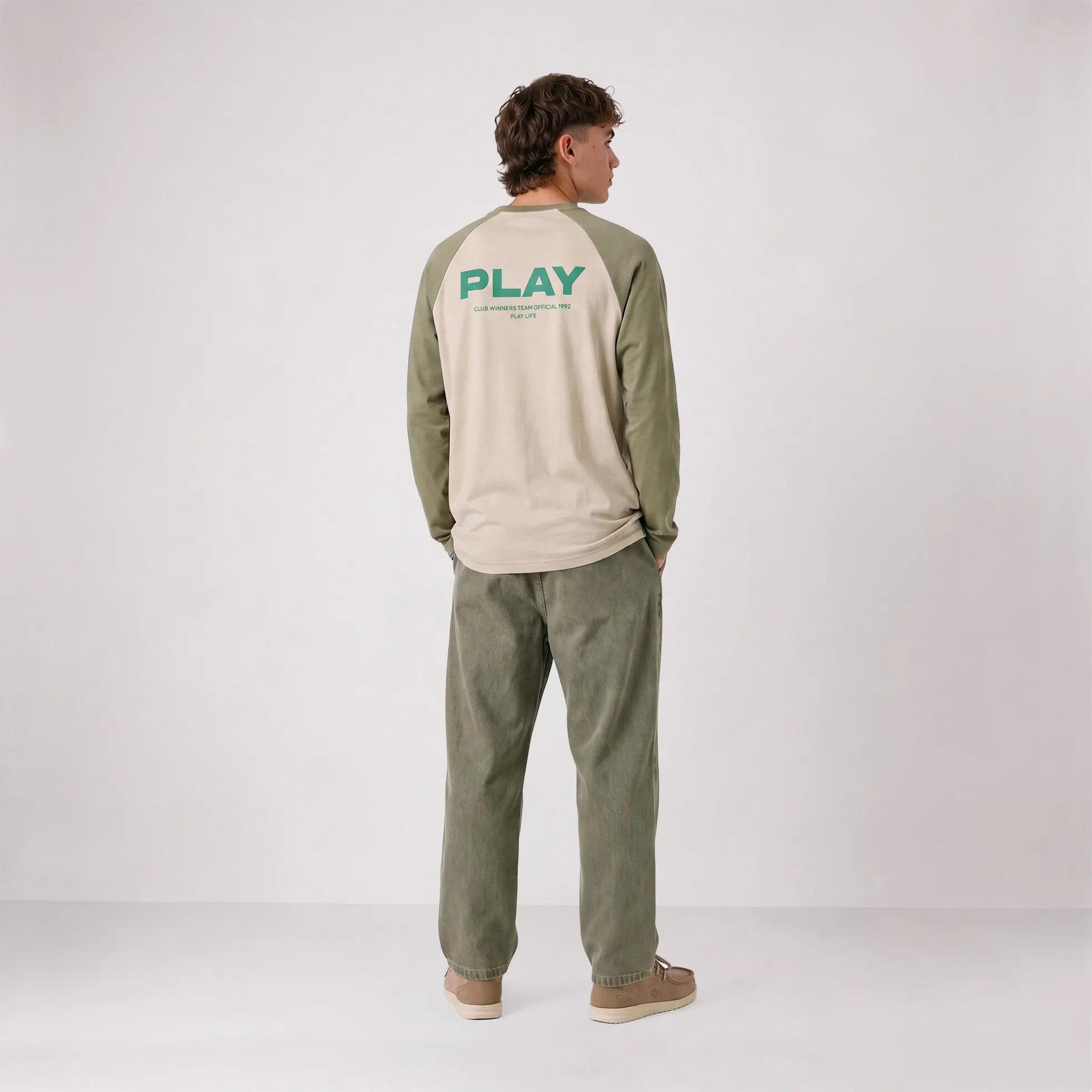 T-shirt met lange mouwen, ronde hals en katoenprint Play 6/6