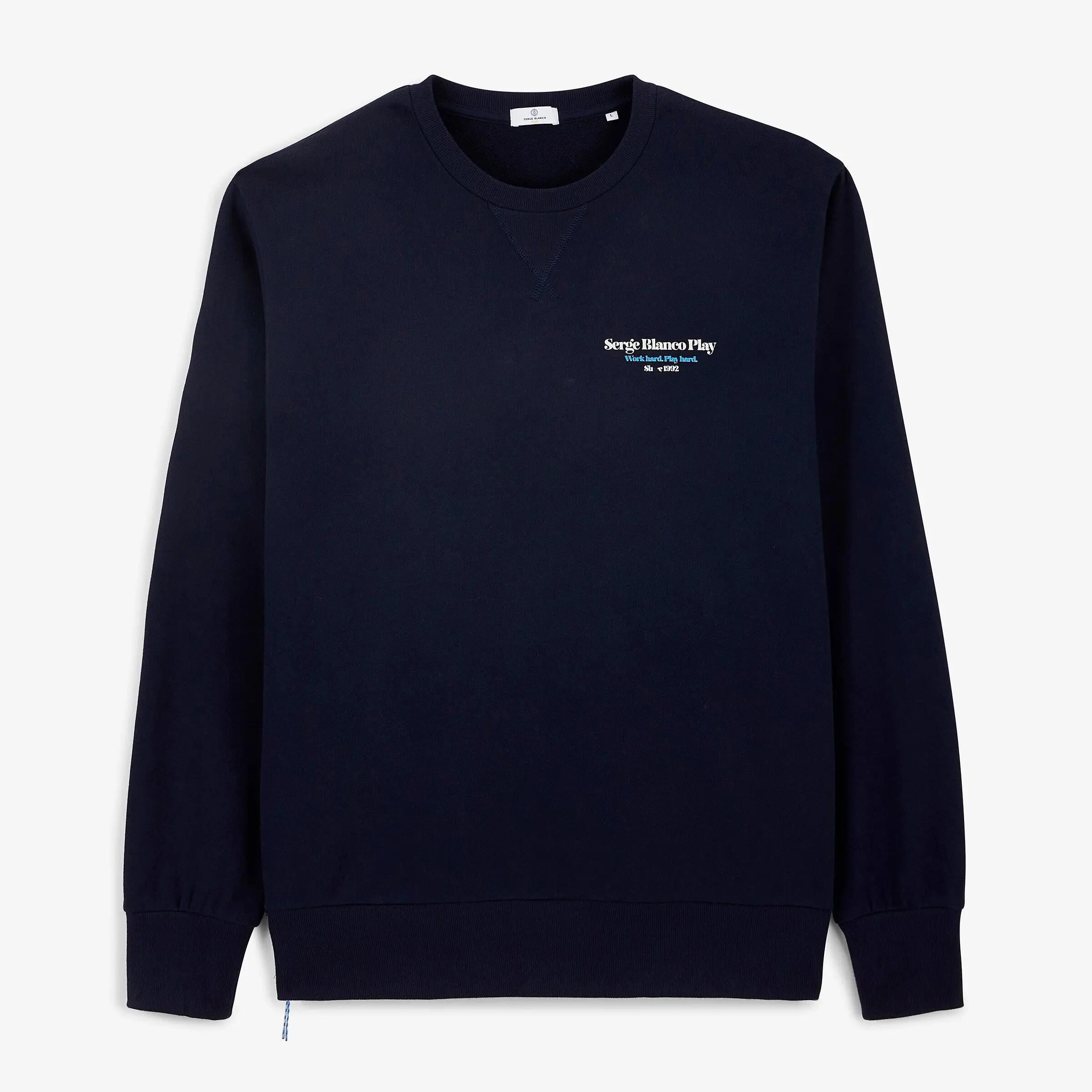 Sweat col rond coton bleu marine foncé Friends & Fun SBPLAY 3/6