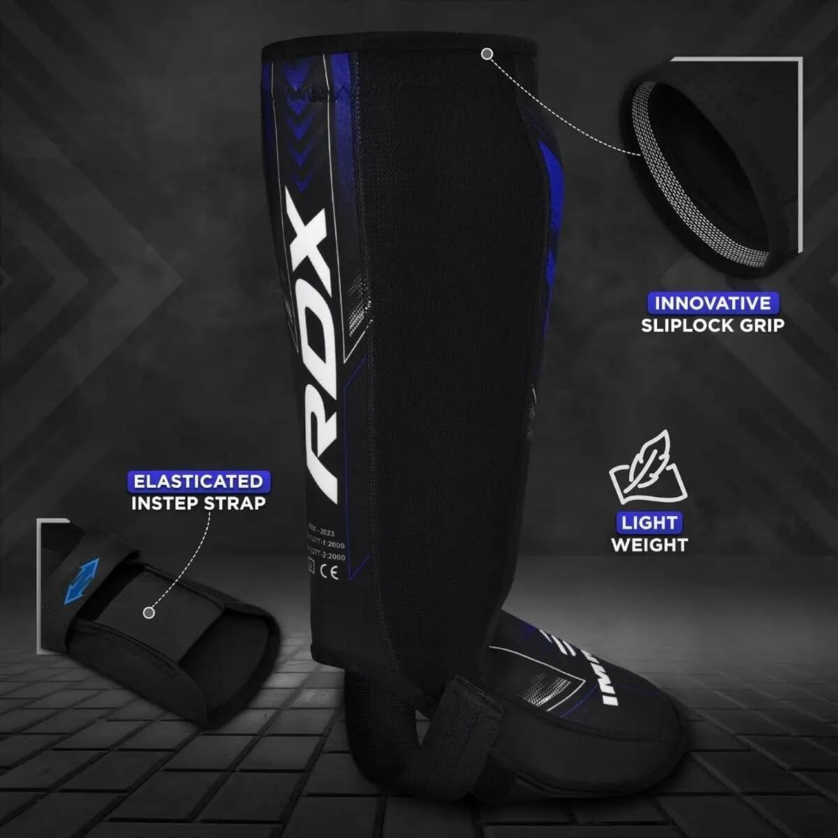 IMMAF Neopreen Scheenbeen-Wreefbeschermers Blauw - XS 4/4