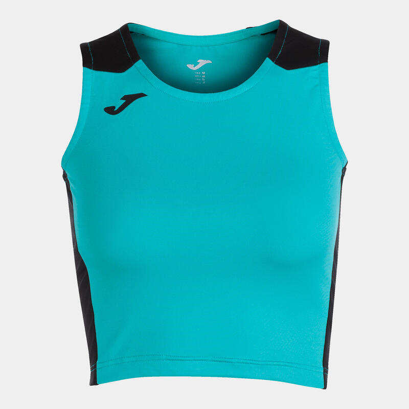 Top Fille Joma Record ii turquoise noir