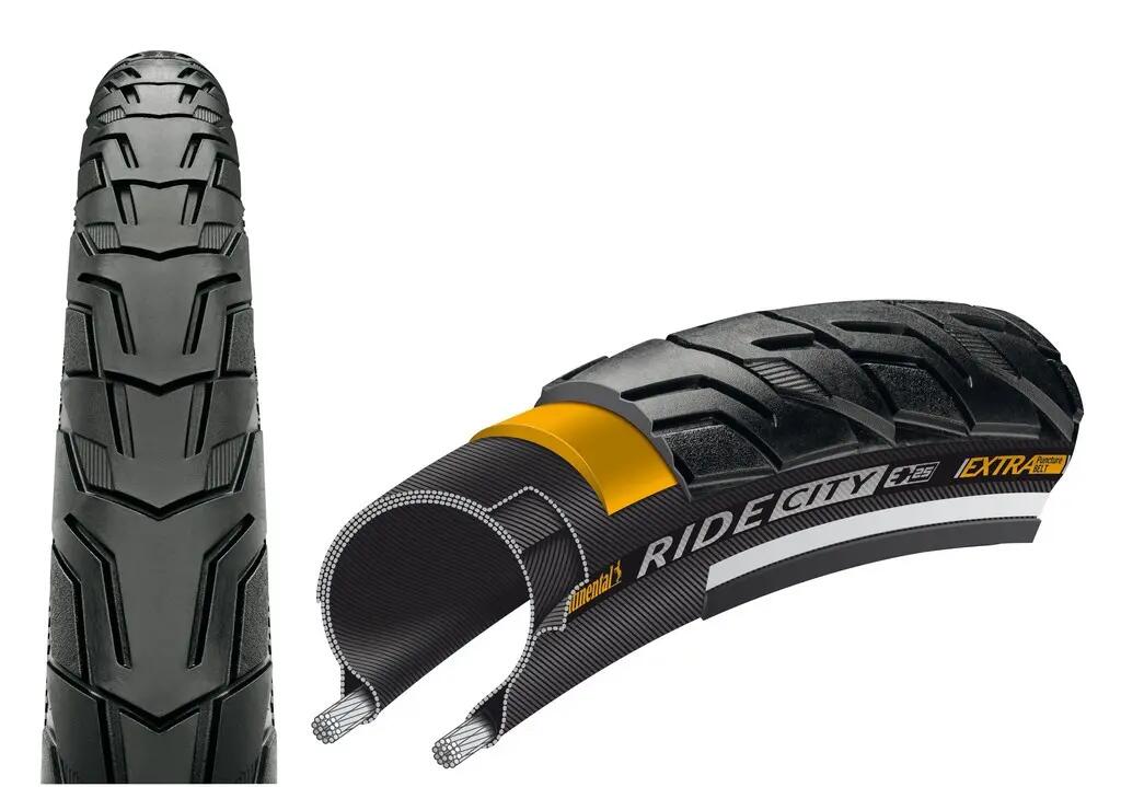Continental Ride City 700 mm Tubetype Starr Extra PunctureBelt E-Bike e25 Reflex 6/7