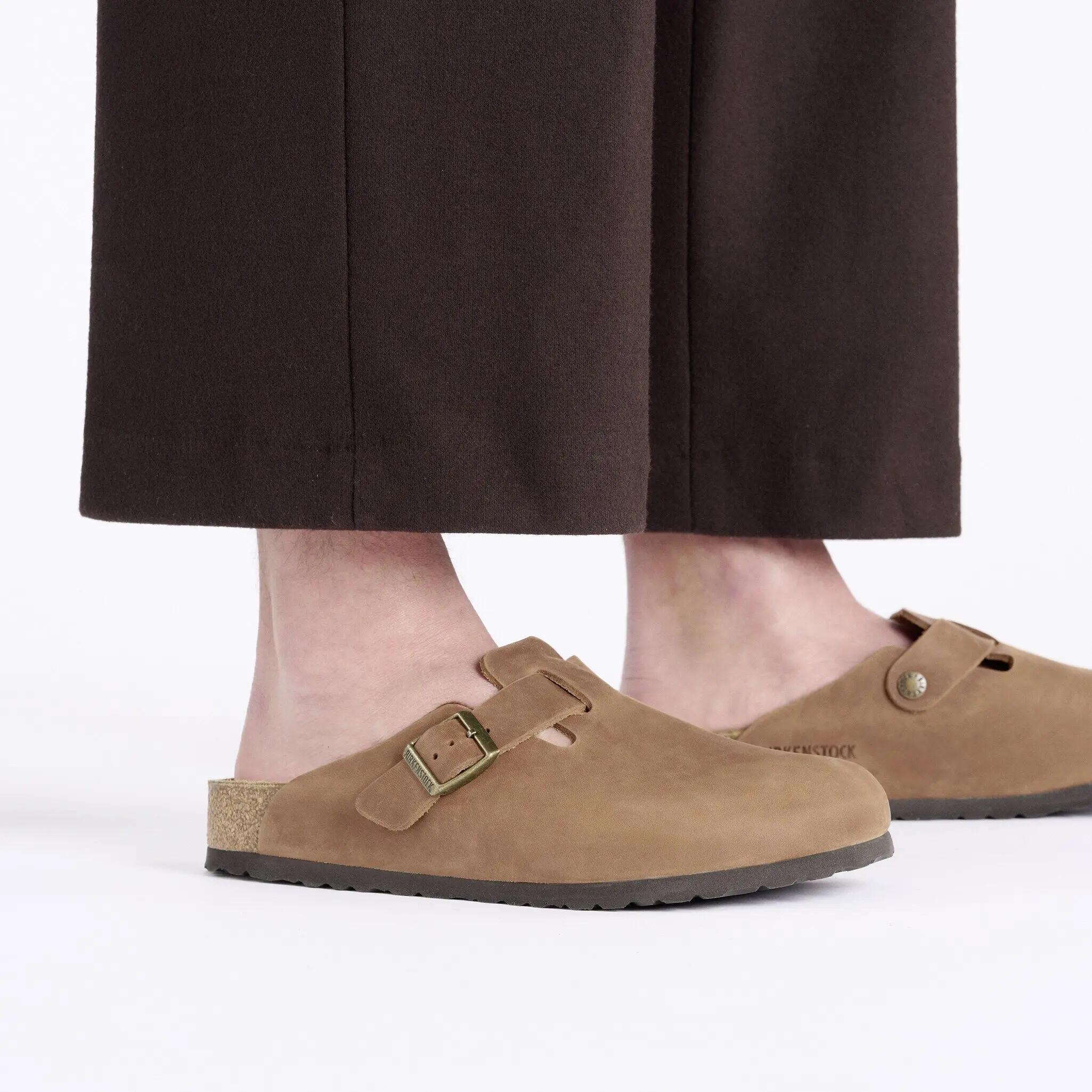 Unisex muły Birkenstock Boston brązowe regular 1028179 9/10