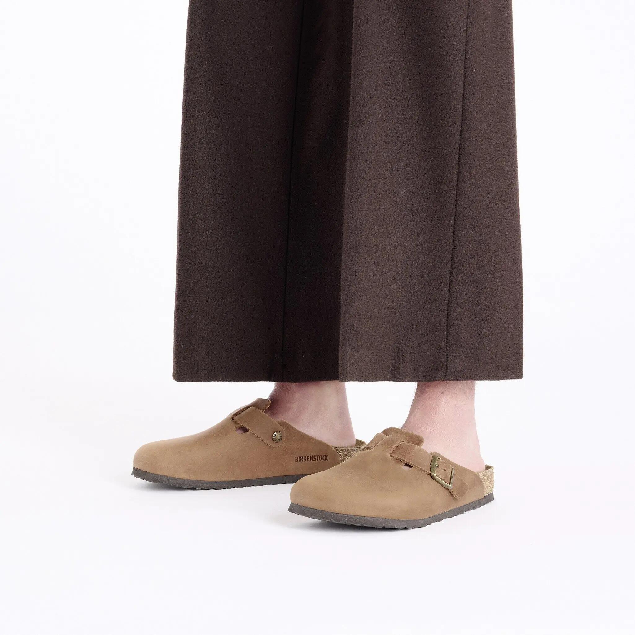 Unisex muły Birkenstock Boston brązowe regular 1028179 10/10