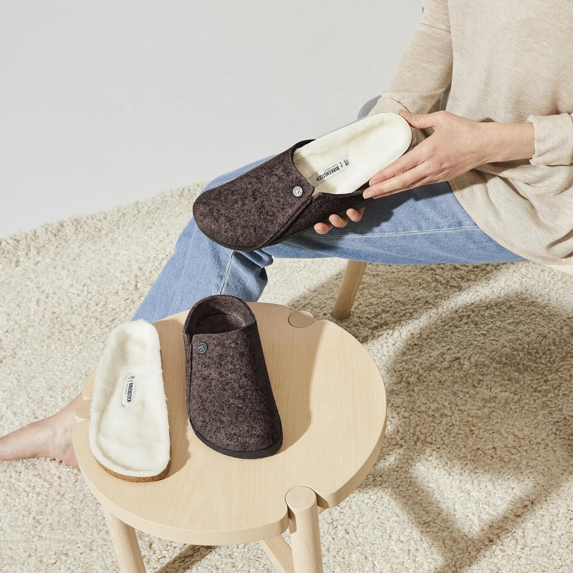Męskie muły Birkenstock Zermatt Shearling brązowe regular 1016570 8/8