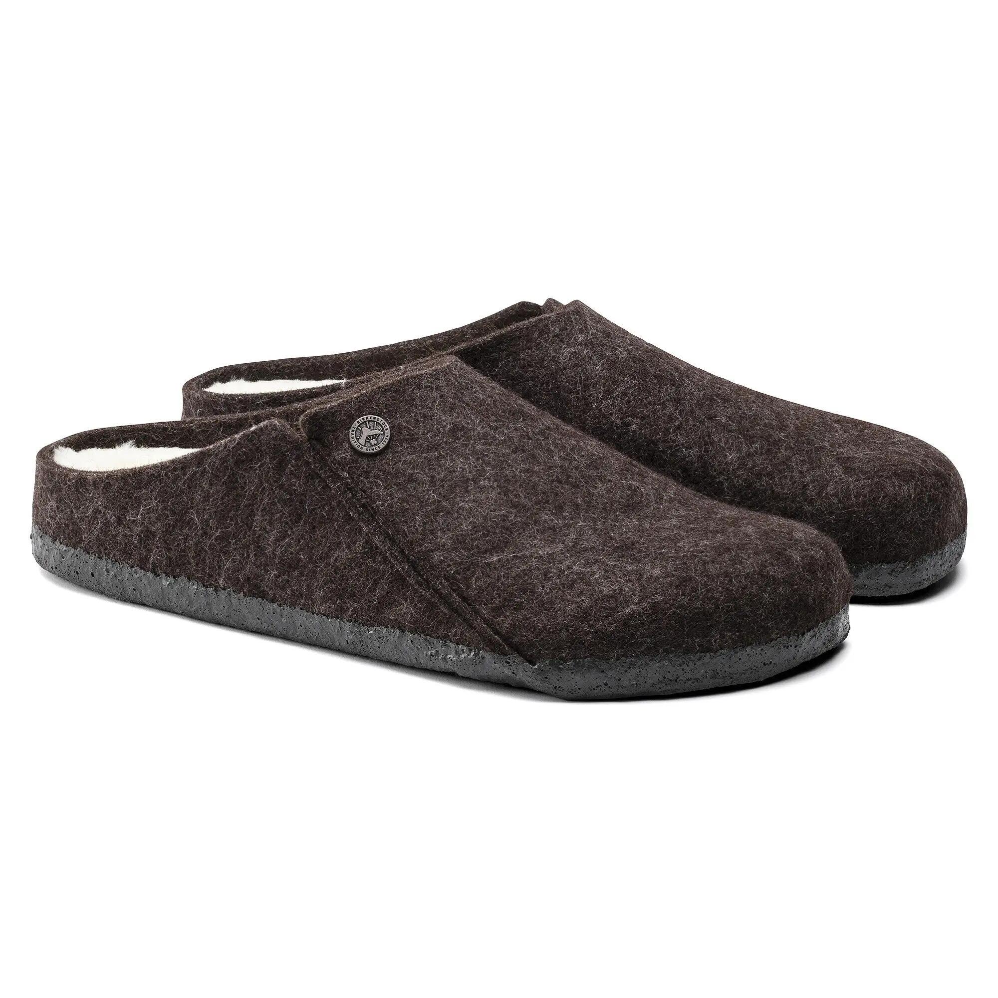 Męskie muły Birkenstock Zermatt Shearling brązowe regular 1016570 6/8