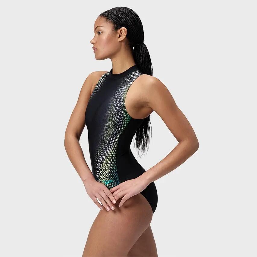 Costume Speedo Eco Endurance+ Placement Hydrasuit Nero/Verde 5/7