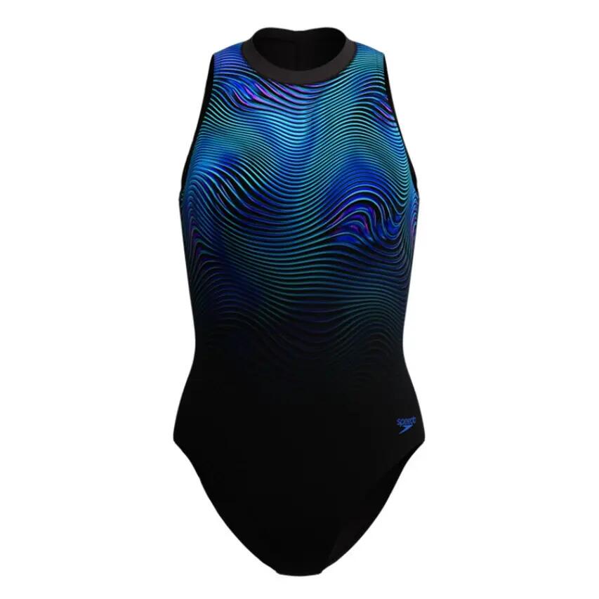 Speedo Dames Badpak Sprint Hydrasuit Zwart/Blauw