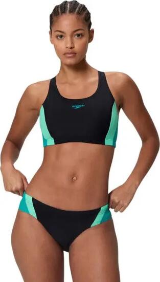 Ensemble Bikini Speedo Colourblock Splice 2.0 Femme Noir/Bleu