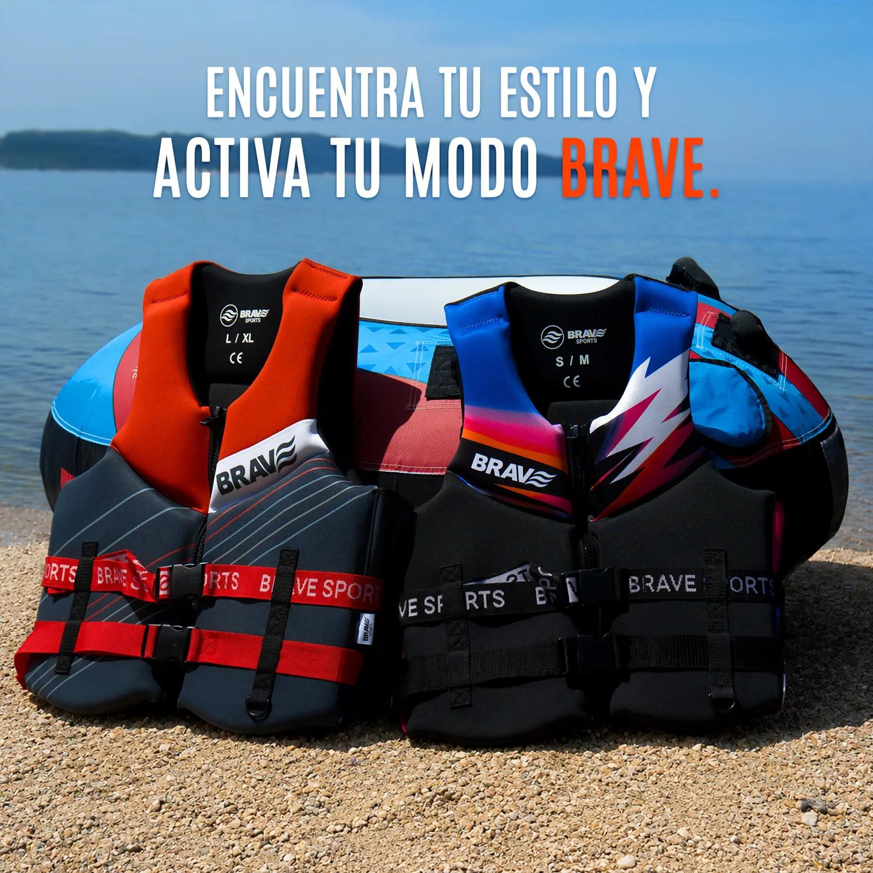 Brave Sports Chaleco de ayuda a la flotabilidad Neon Thunder 50N 7/7
