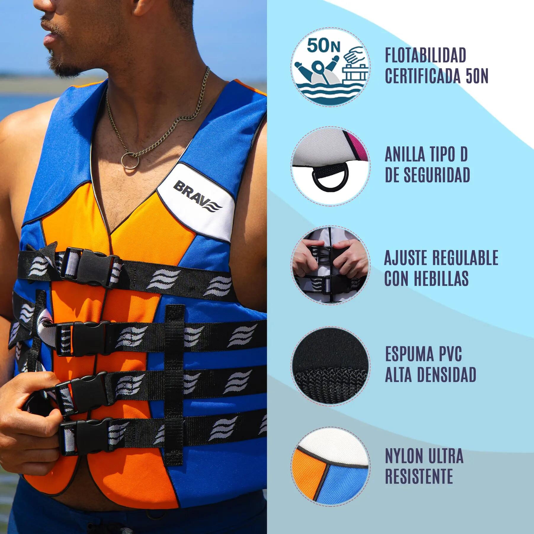 Brave Sports Chaleco de ayuda a la flotabilidad Lagoon Rush 50N 5/7