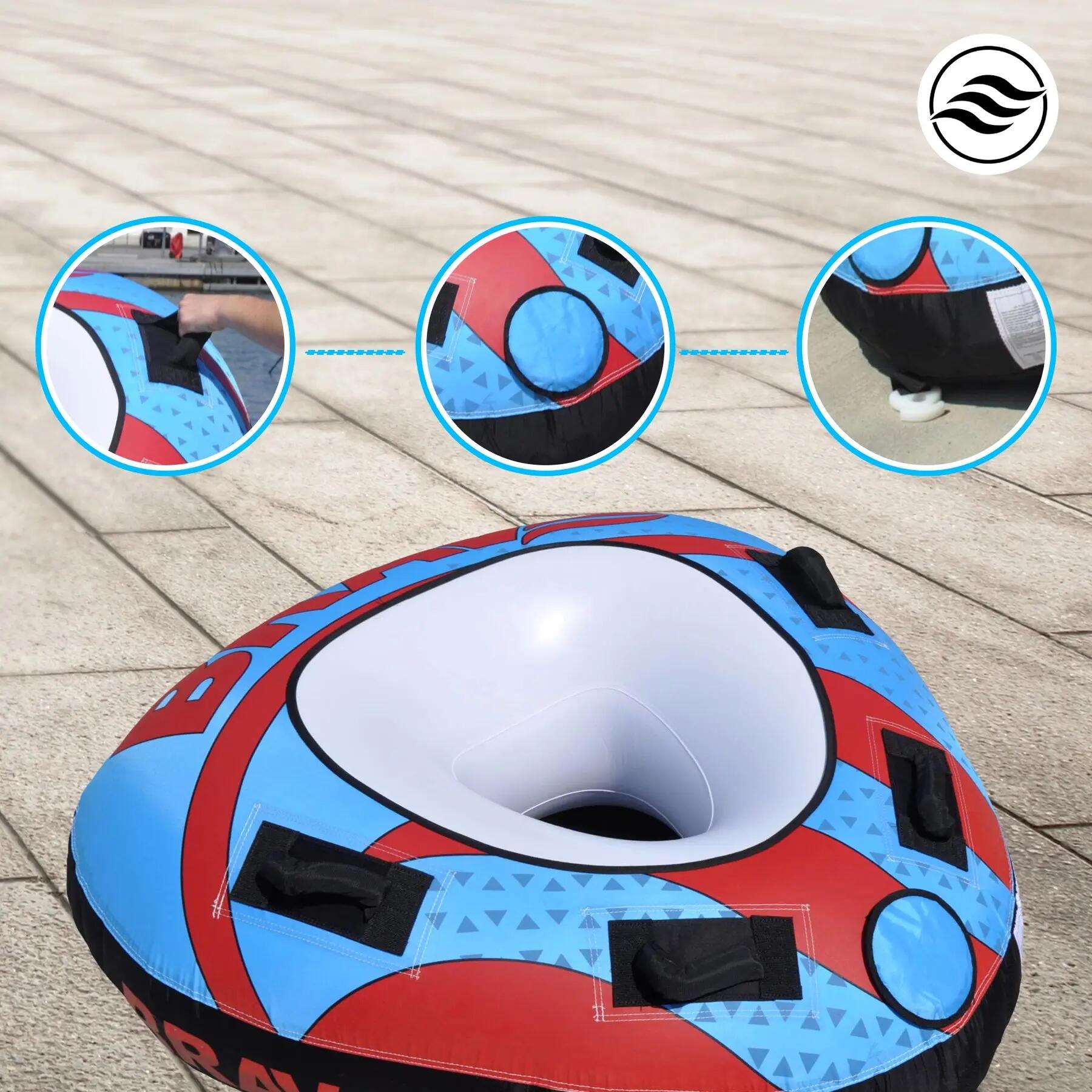 Funtube triangular BRAVE para 1 persona, 125 × 125 × 35 cm 3/5