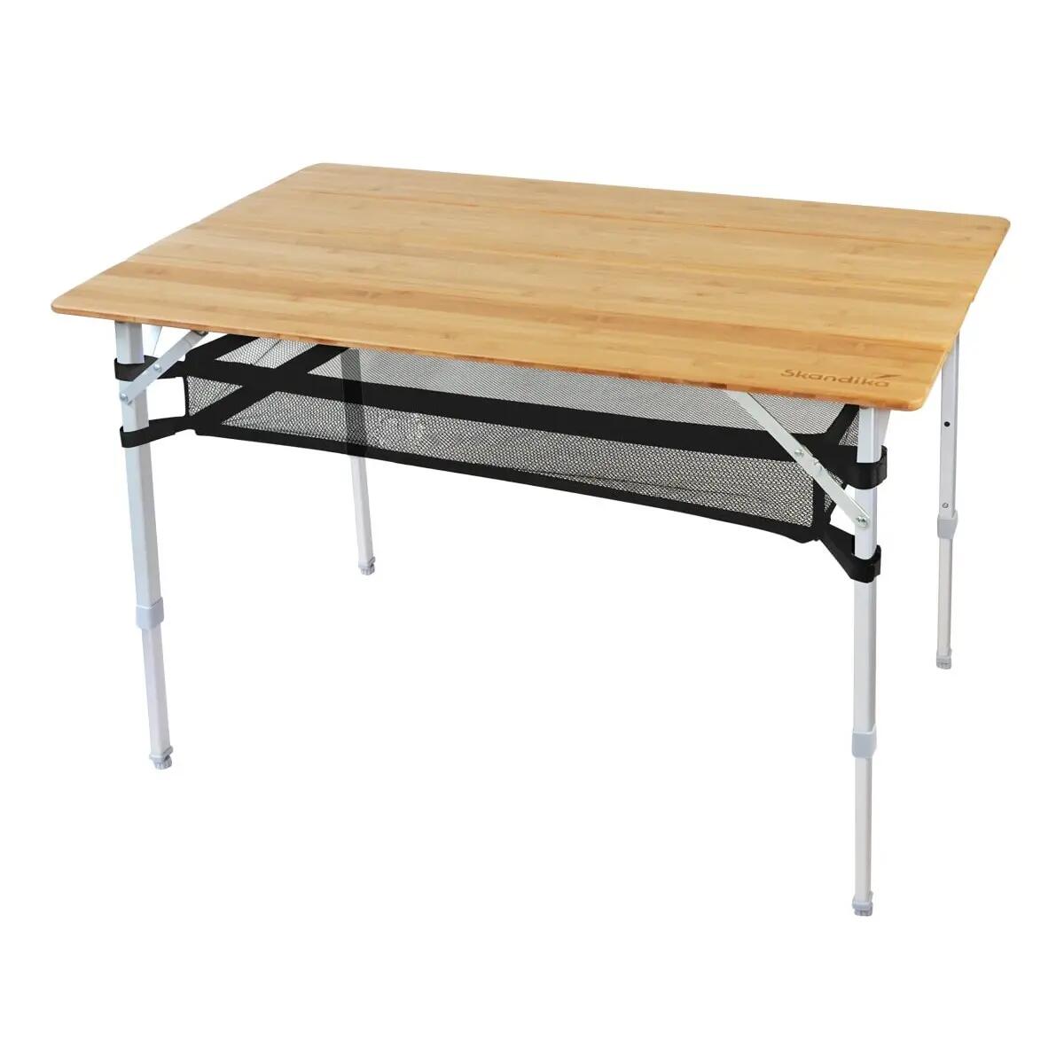 Table de Camping Tolja - Pliante en Bambou et Aluminium - 100x65 cm 8/11