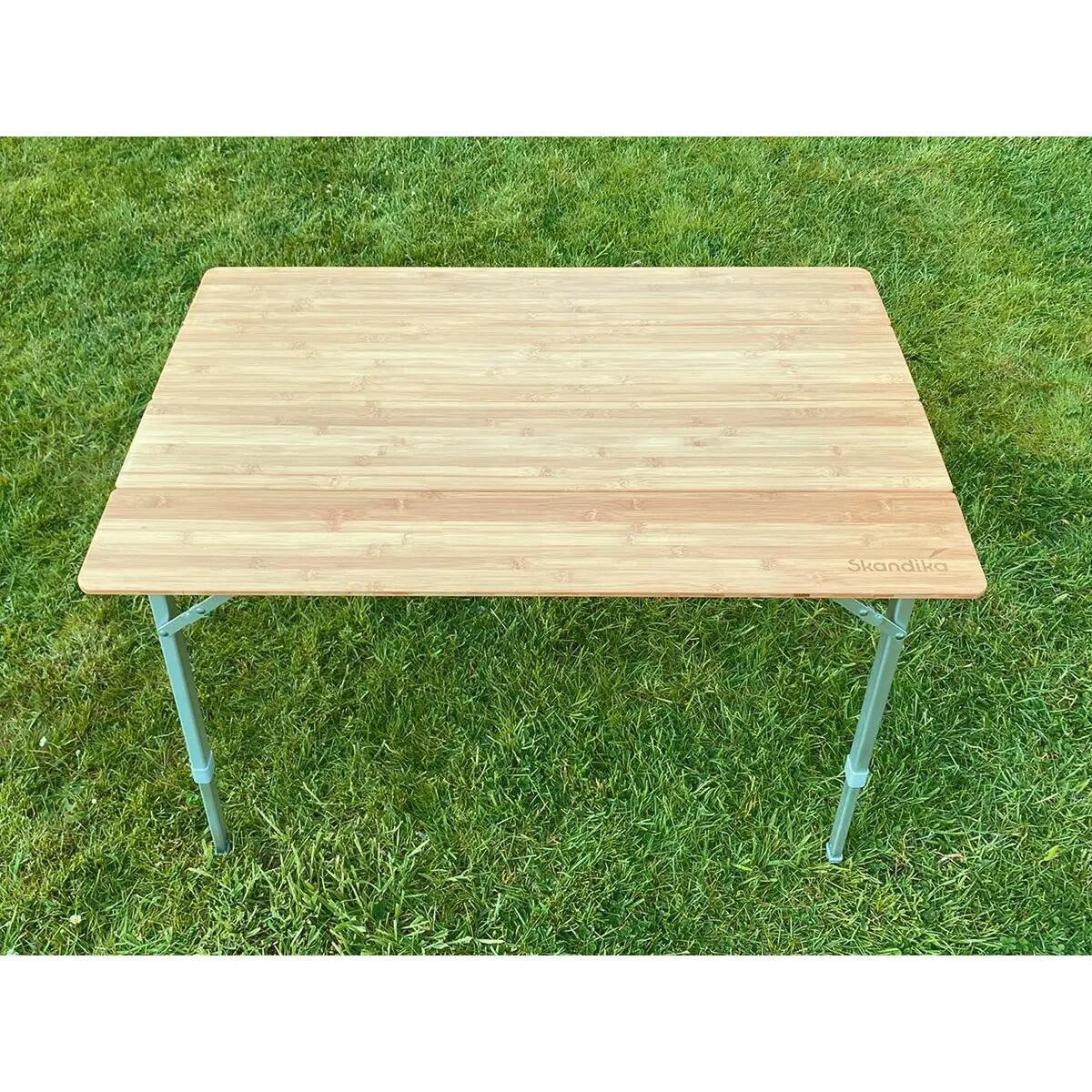 Table de Camping Tolja - Pliante en Bambou et Aluminium - 100x65 cm 3/11
