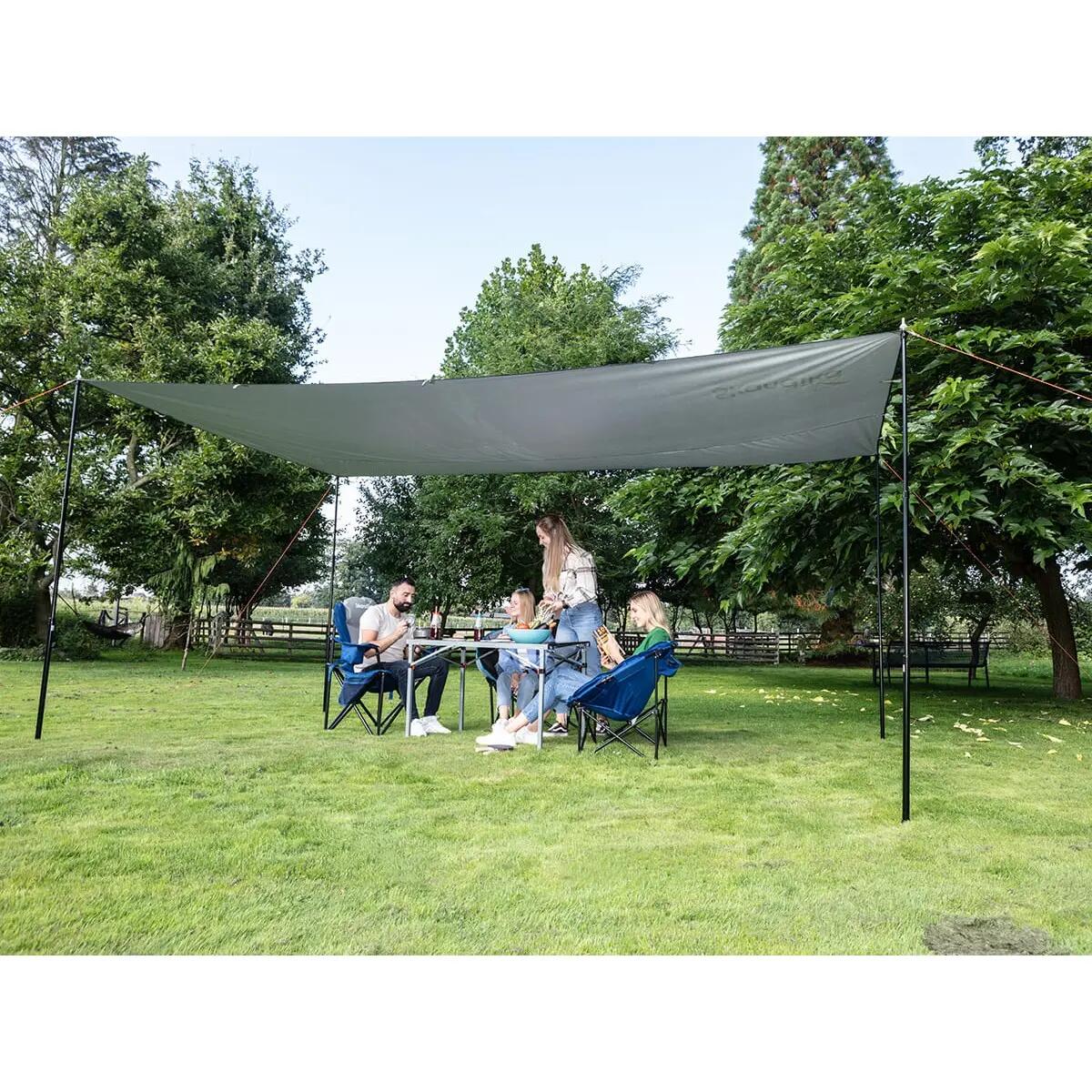 Toldo de campismo XL 5 x 3 m - rectangular - impermeável - protecção UPF 50+ 3/14