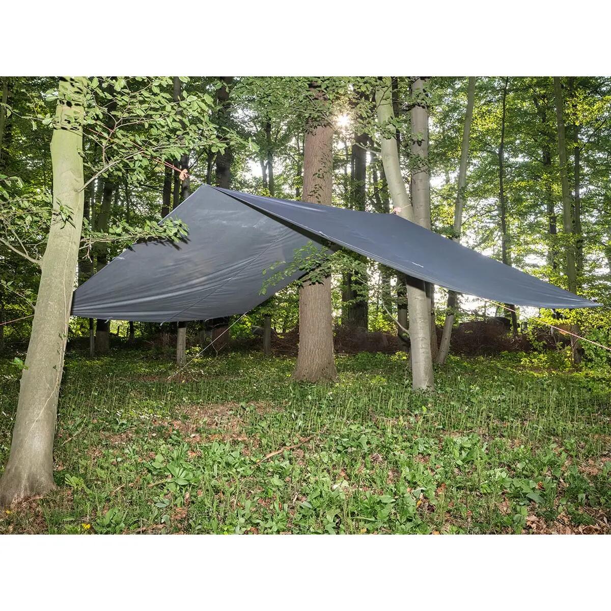 Wielofunkcyjna płachta biwakowa, tarp XL, 5m x 3m, UPF 50+