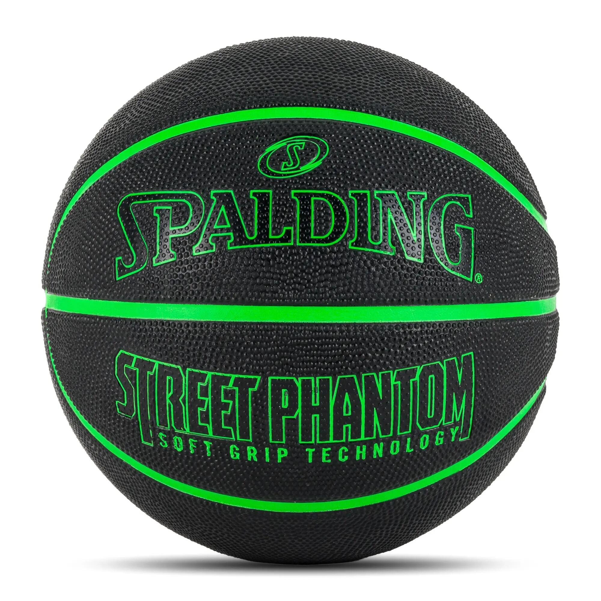 Basketbal Spalding Phantom zwart/groen, maat 6 4/4