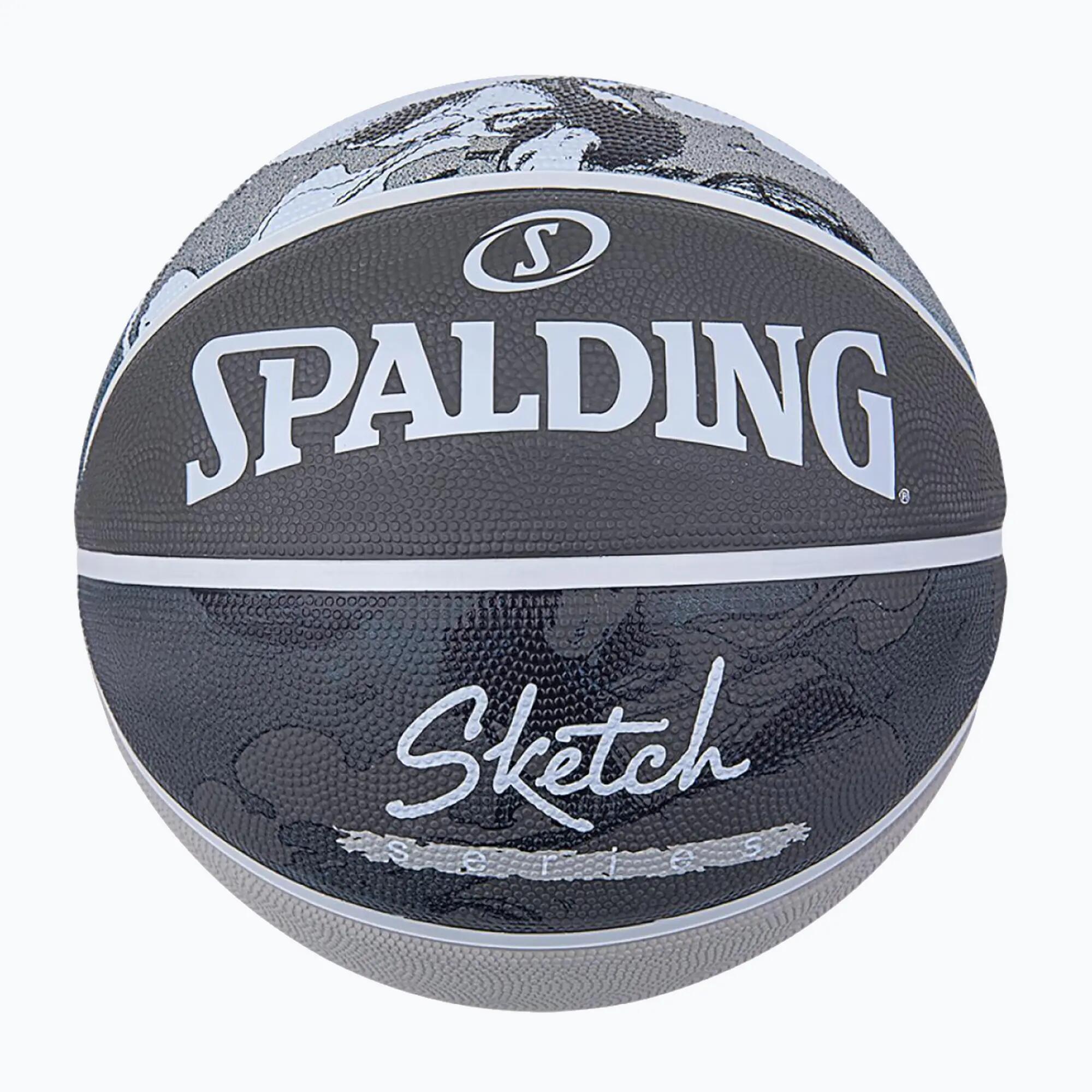 Basketbalový míč Spalding Sketch Jump černo-šedý, velikost 7 4/5