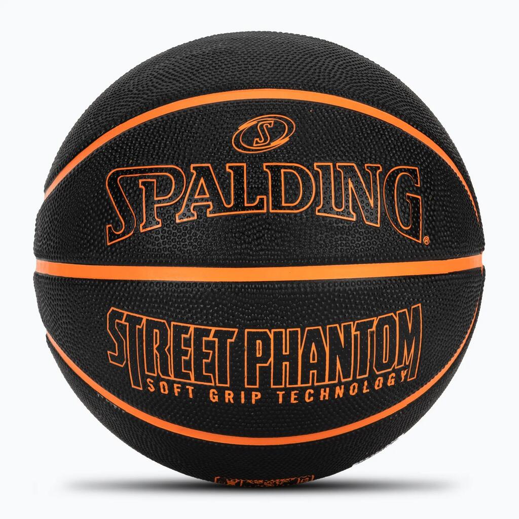 Spalding Phantom Black/Orange Basketball, Size 6