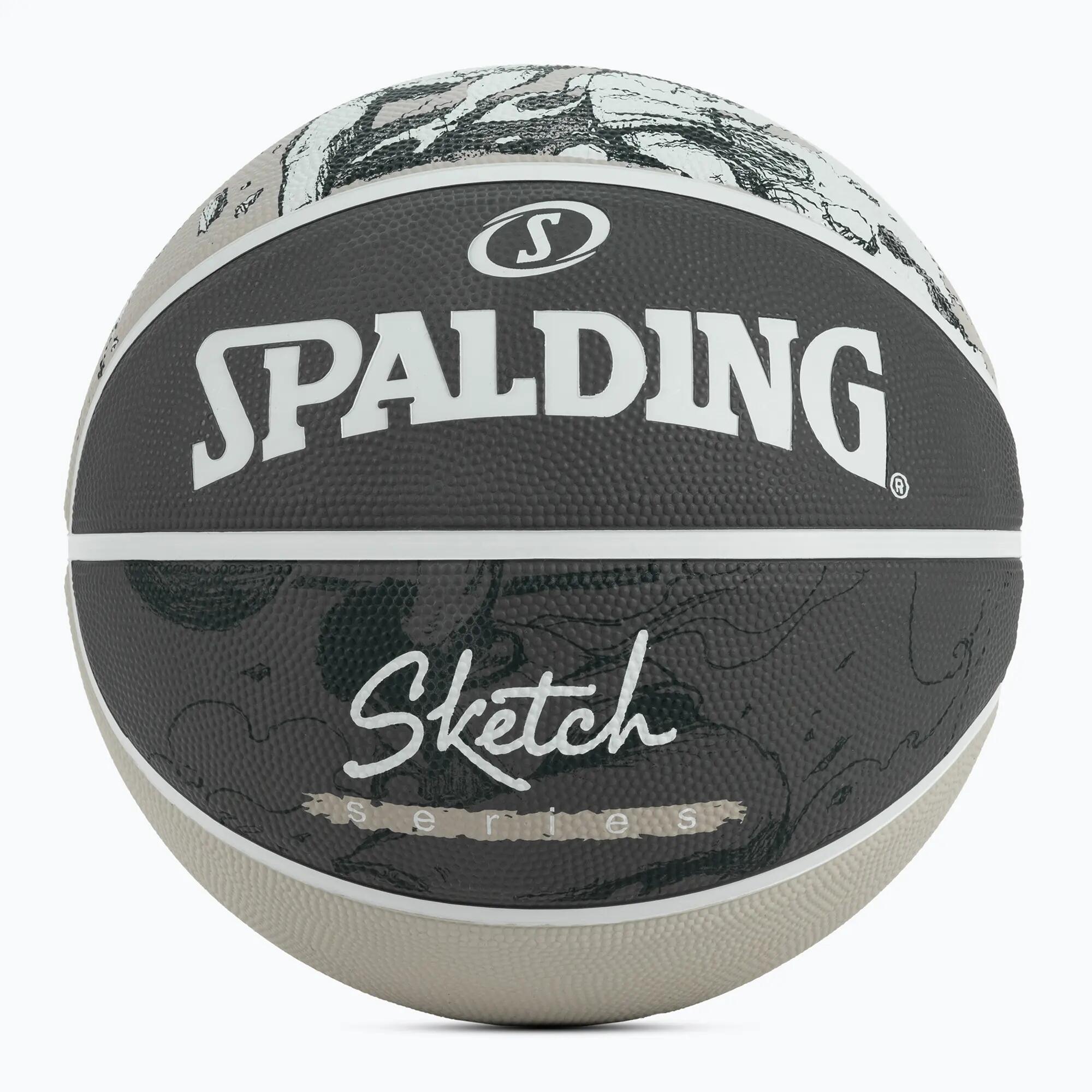 Basketbalový míč Spalding Sketch Jump černo-šedý, velikost 7 3/5