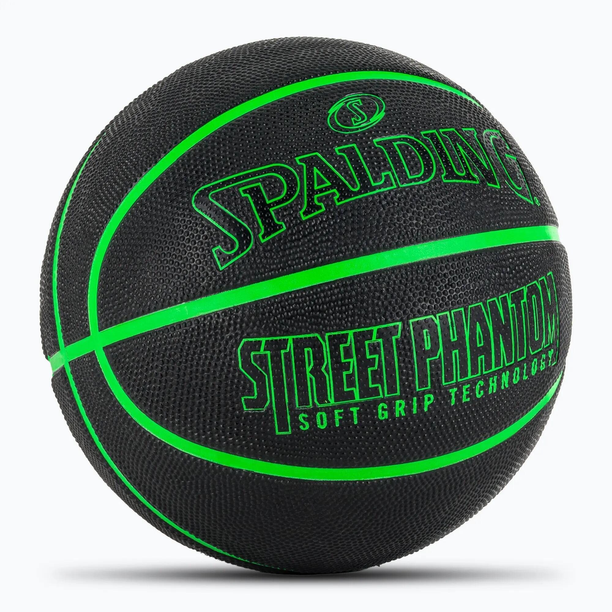 Basketbal Spalding Phantom zwart/groen, maat 6 2/4