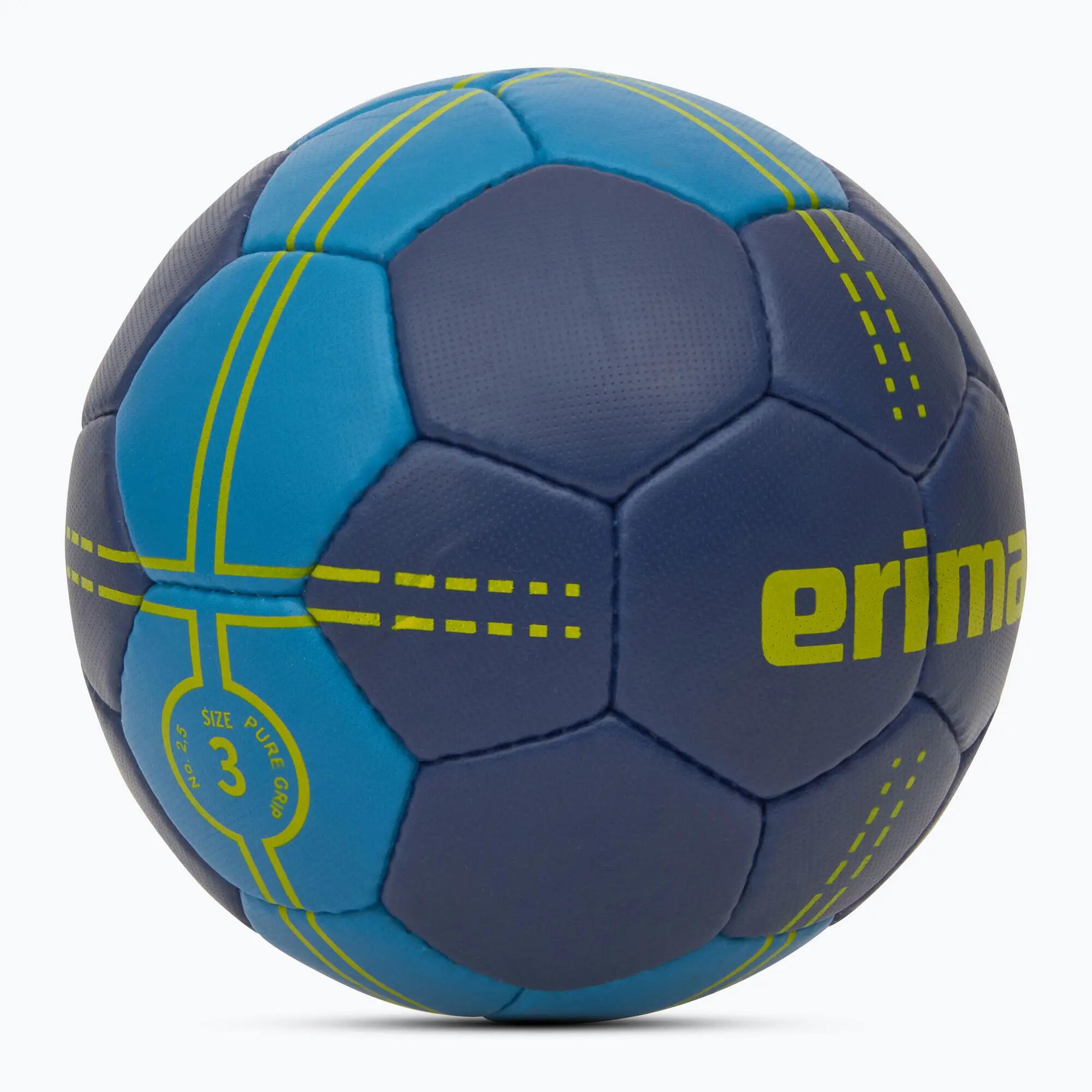 Bola de andebol ERIMA Pure Grip N.º 2.5 new navy/lime tamanho 3 2/4