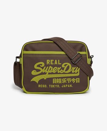 superdry sac bandoulière Mini Alumni en polyester – French Roast Brown