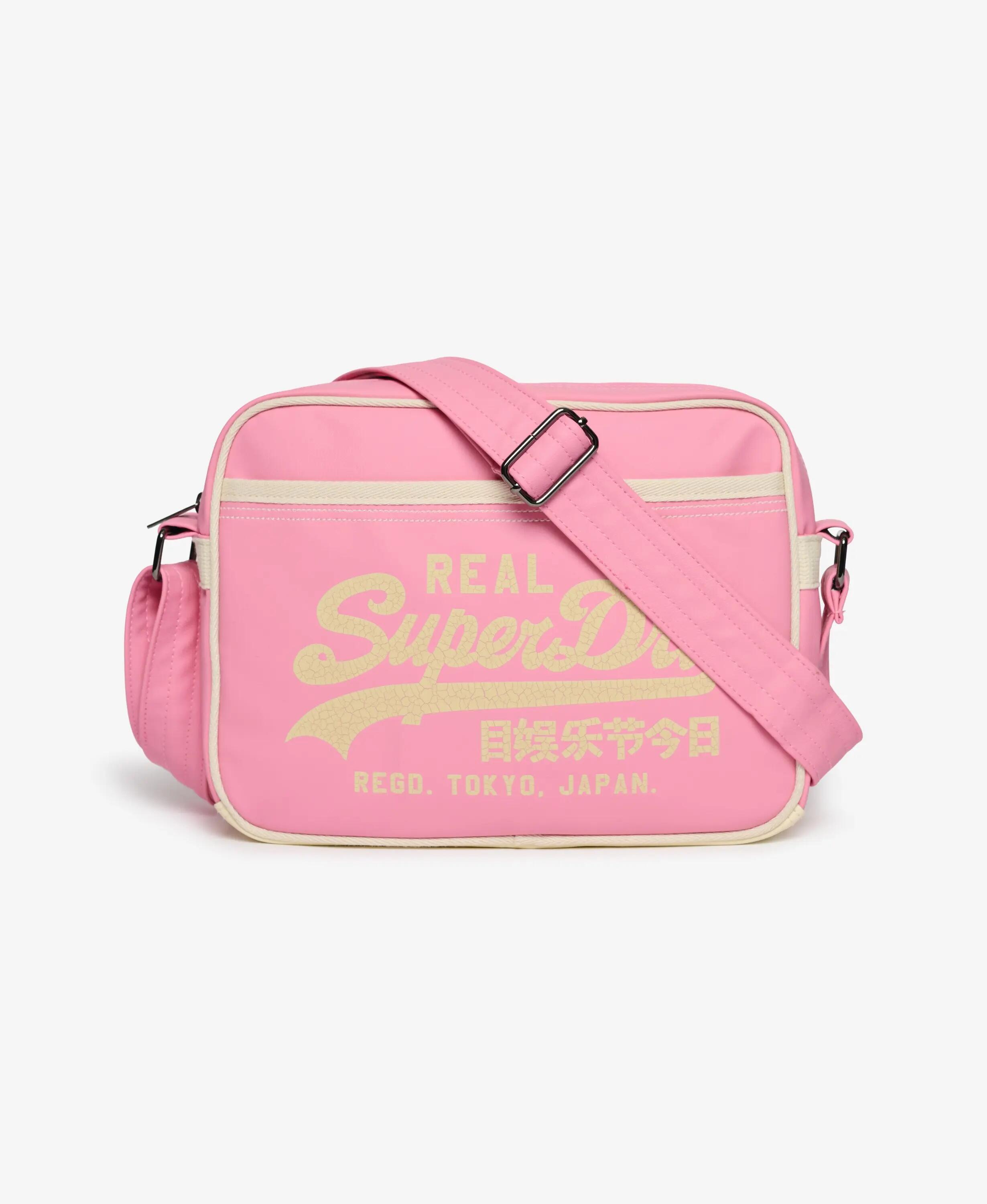 superdry Mini Alumni Borsa a tracolla in poliestere – Sea Pink 3/5
