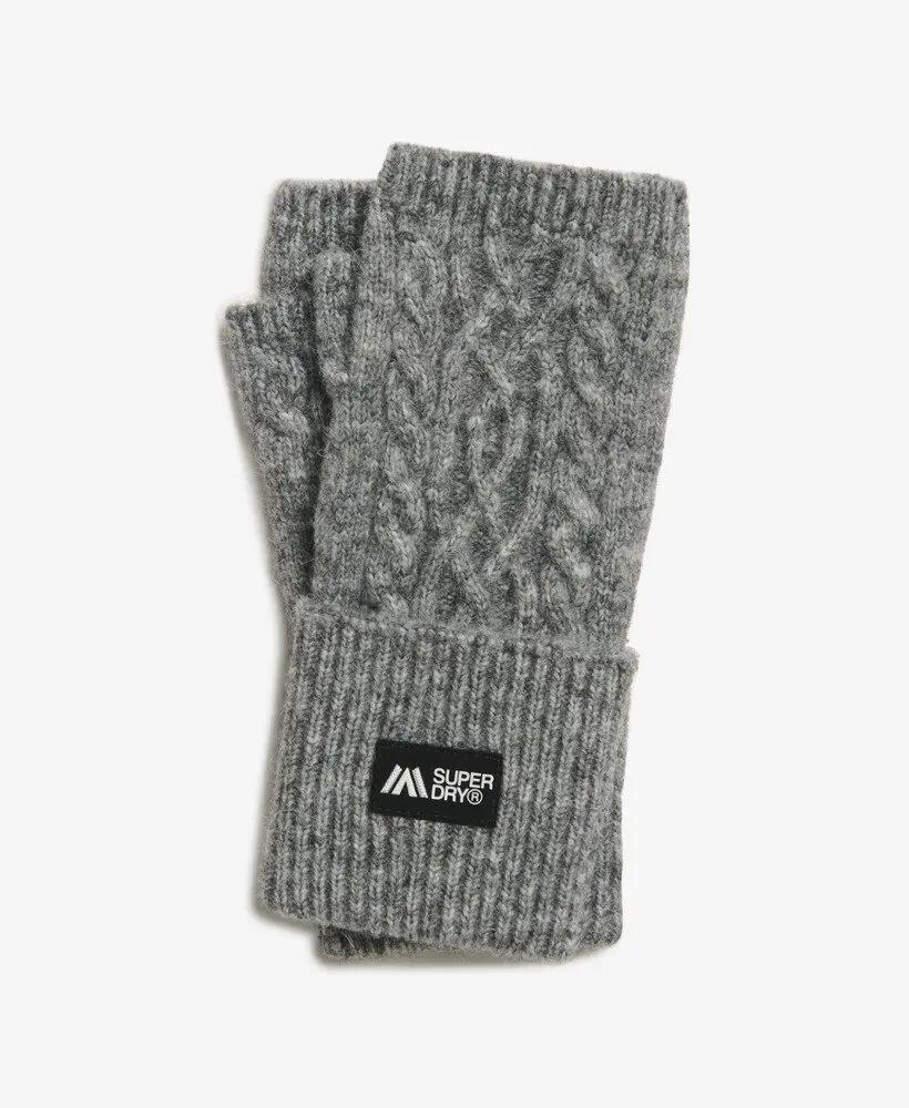 superdry Luvas aquecedoras Cable Luxe — mitenes conversíveis em malha – Scandi 3/3