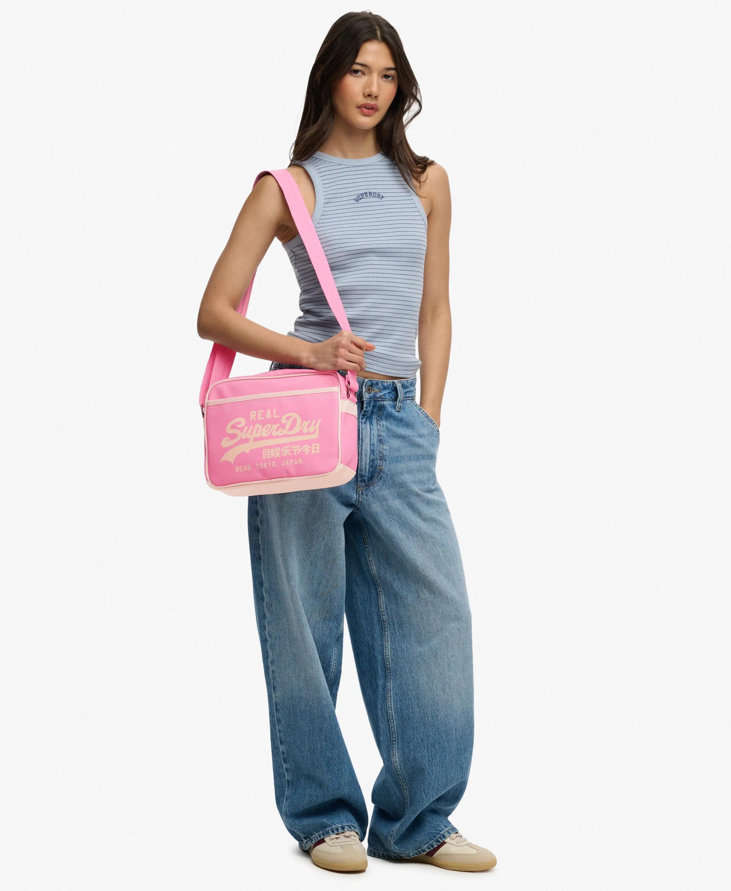 superdry Mini Alumni Borsa a tracolla in poliestere – Sea Pink 2/5