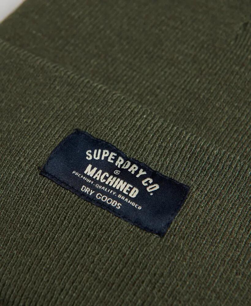 superdry Classic Knitted Beanie – Olive Green Marl 3/3