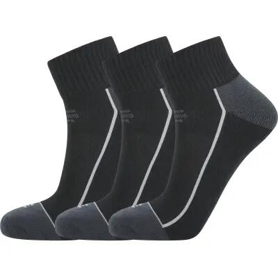Endurance avery quarter sokken 3-pack — lage schacht, ventilerend – 1001 black