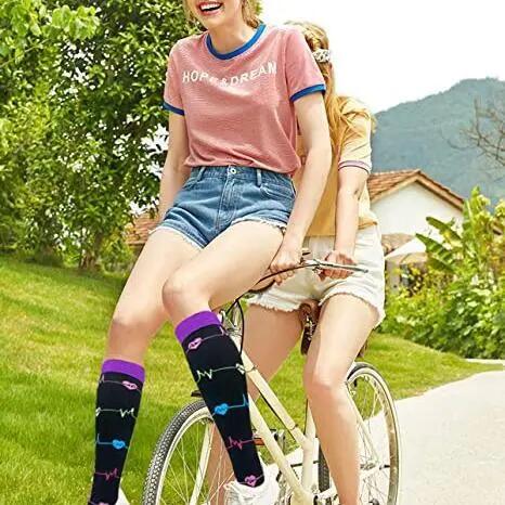 Lot de 6 paires (S/M) de chaussettes de compression pour femmes - Maintien 4/4