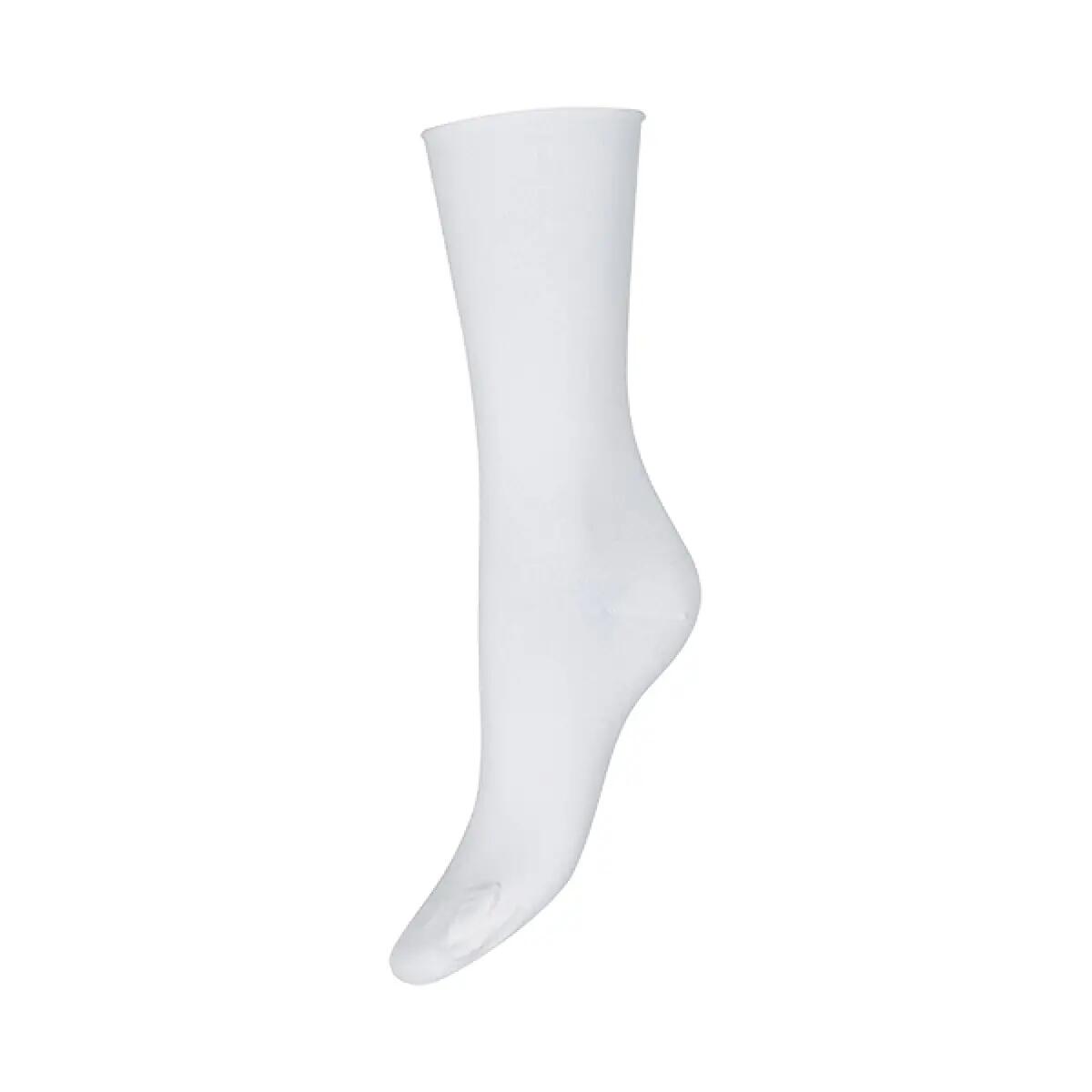 decoy chaussettes fines en coton bio – invisibles, bords roulés – WHITE (1200) 2/2