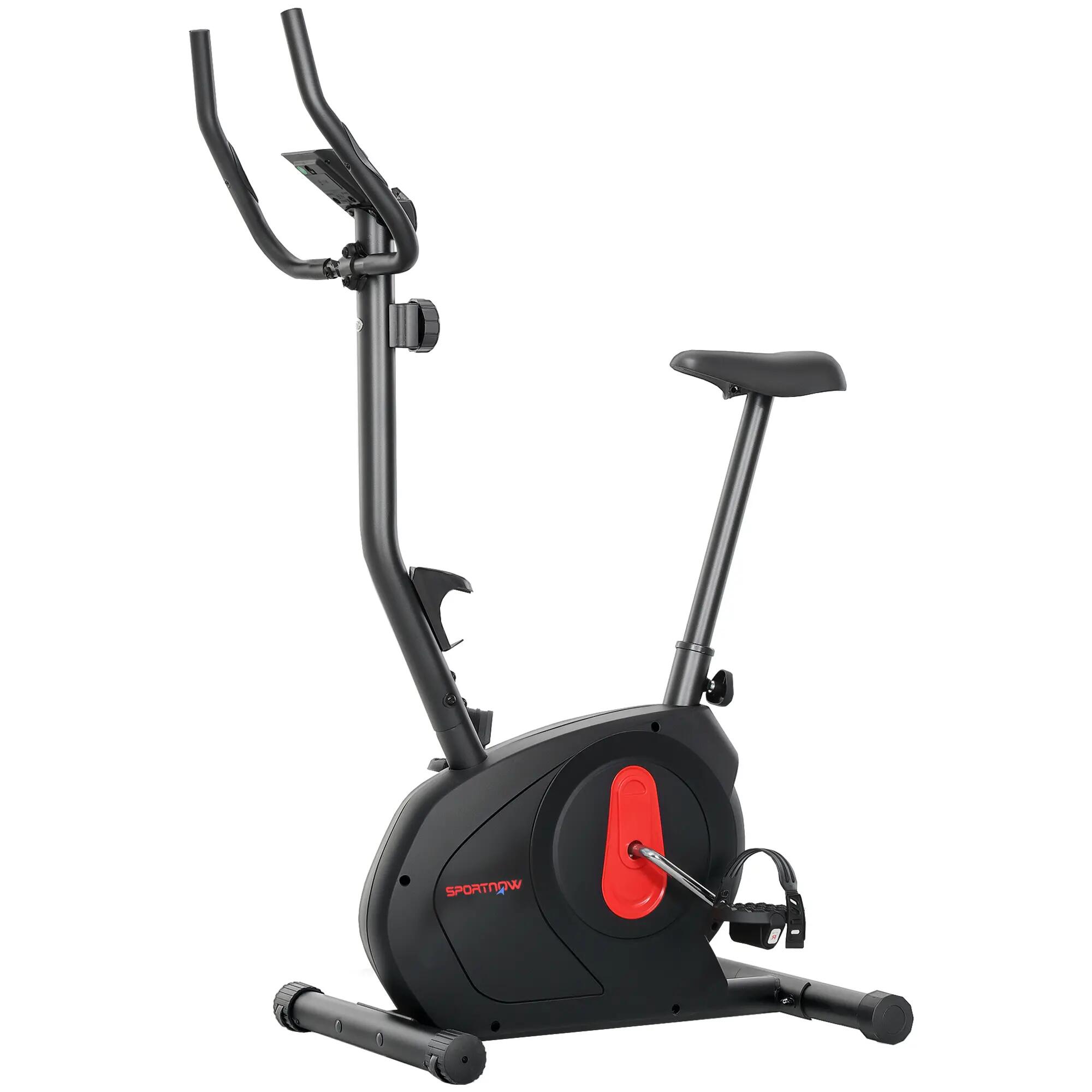 Vélo d'appartement avec résistance magnétique réglable, capteur, écran LCD et 2/9