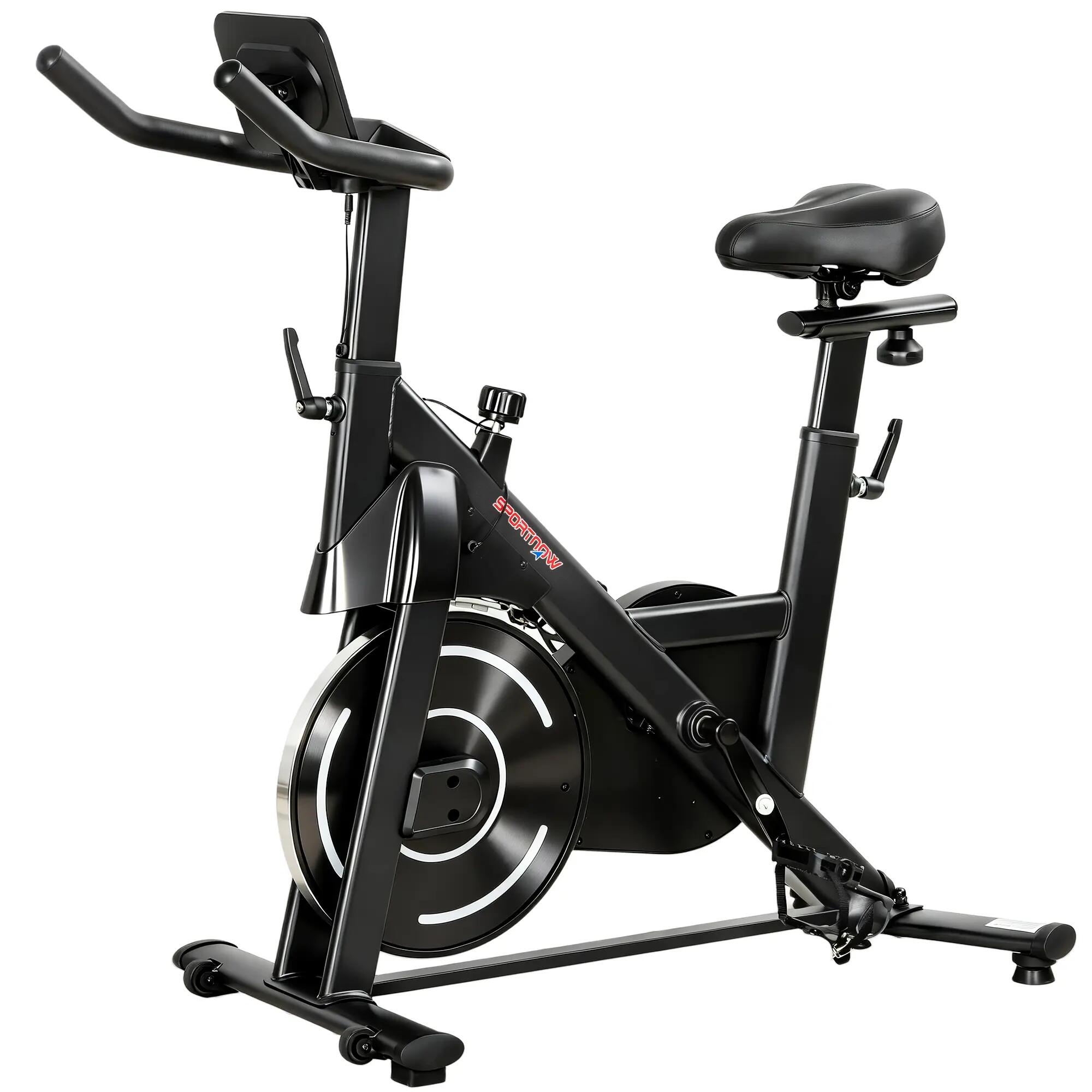 Vélo d'appartement avec résistance magnétique réglable, écran LCD, selle et 2/9
