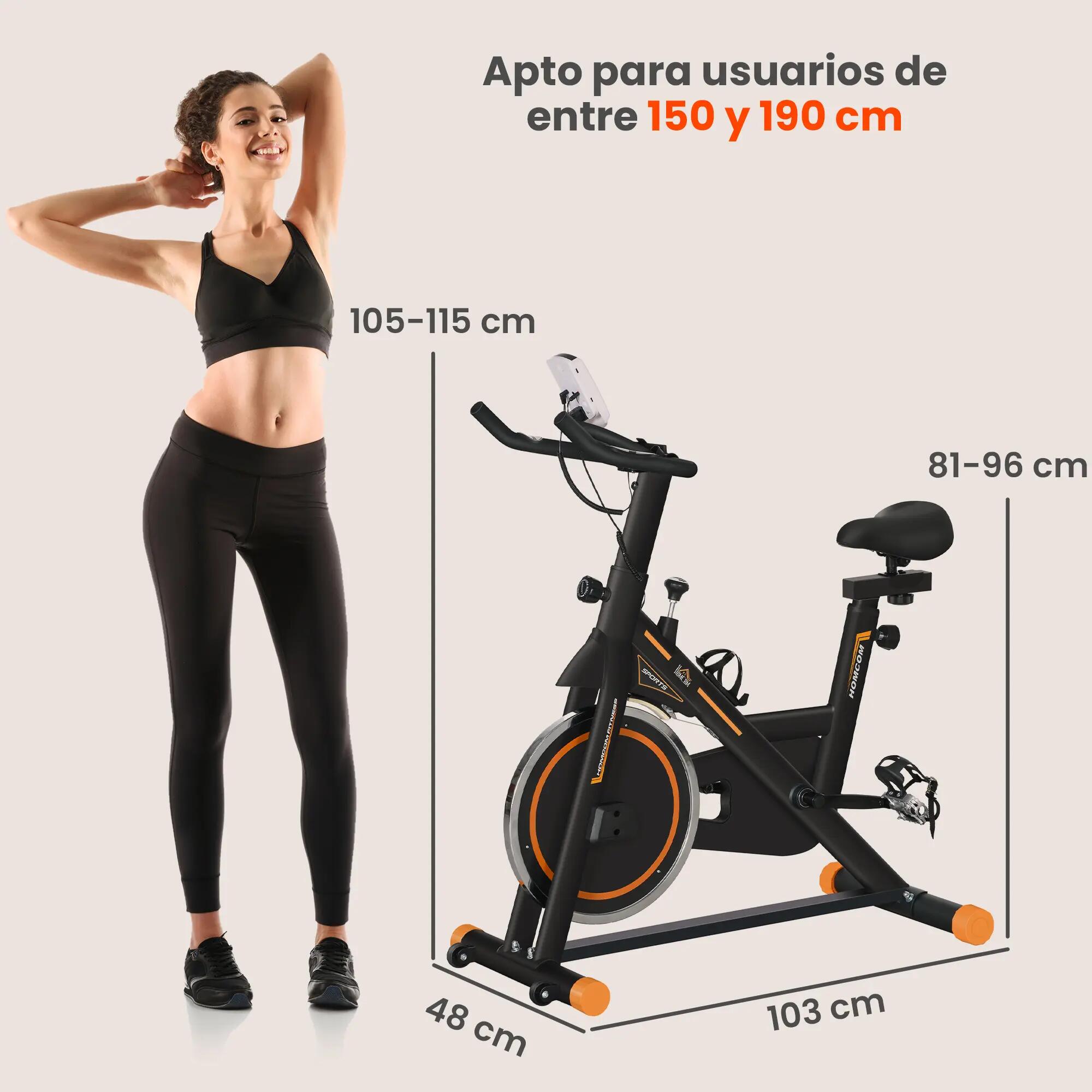 Vélo d'appartement avec volant d'inertie de 8 kg, écran LCD, moniteur de 5/9