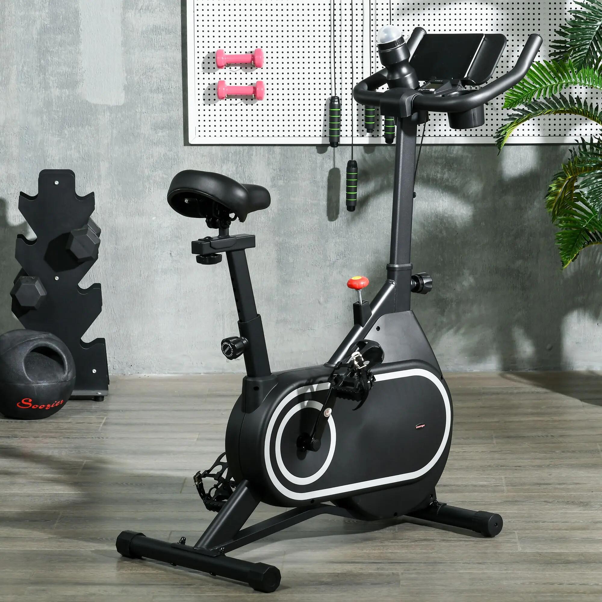 Vélo d'exercice magnétique avec volant d'inertie de 4 kg, guidon et selle 4/9