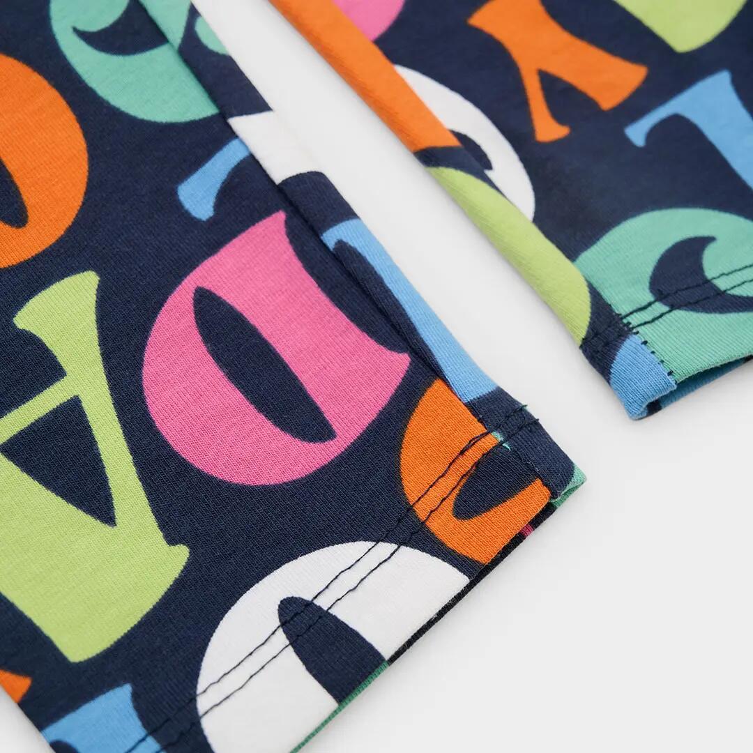 Legging estampado letras multicolor azul marino 4/4