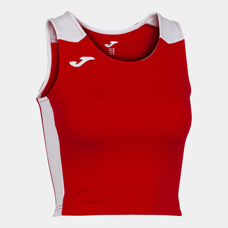 Top Femme Joma Record ii rouge blanc