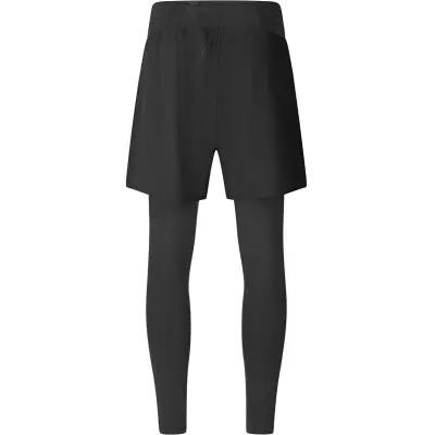 endurance Weilby M 2-in-1 7-8 Tights pour homme, 95% polyester – 1001 Black 2/4