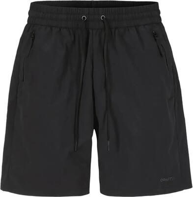 Shorts - sport - volwassenen - koord, 2 ritszakken - zwart