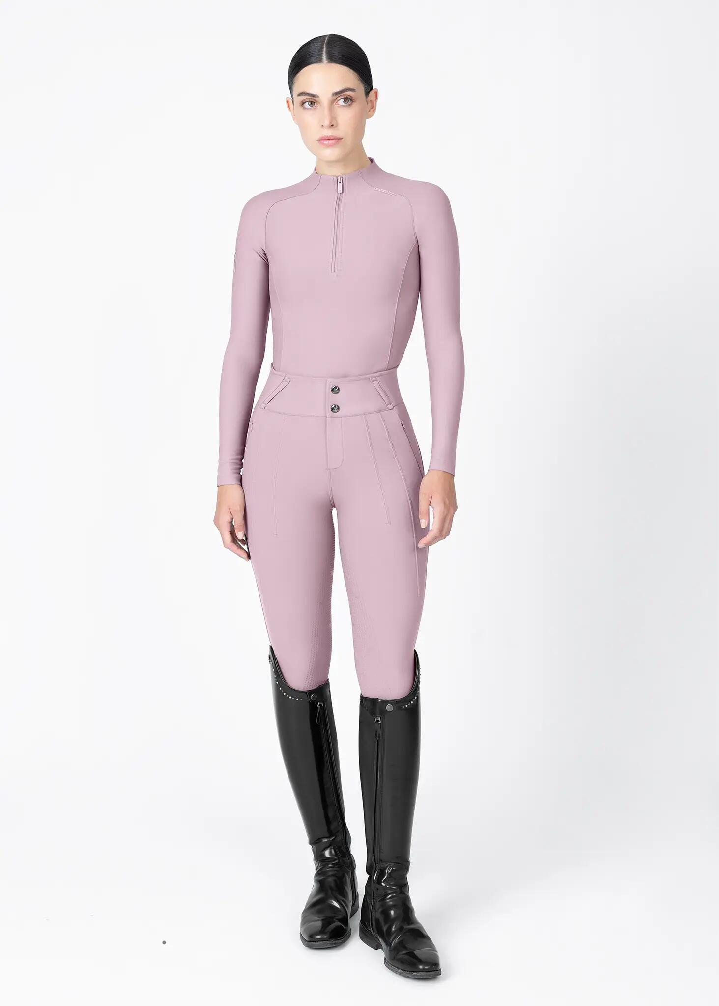 Pantalón Mujer Equitación Maximilian Vision Full Grip Malva 6/7