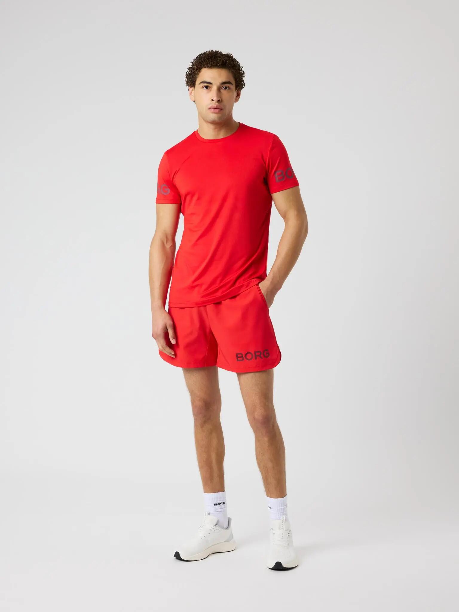 BORG 6" SHORTS in poliestere riciclato – FLAME SCARLET 3/5