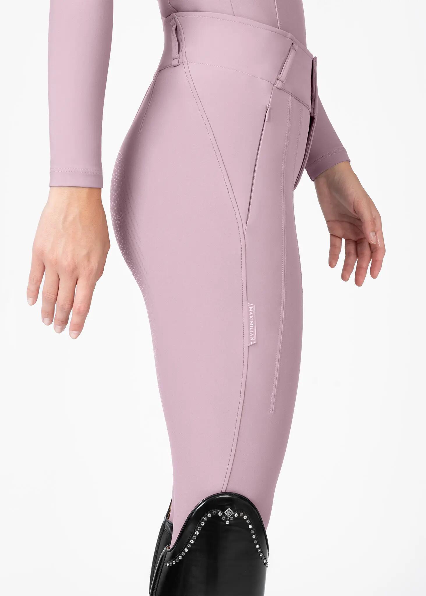 Pantalón Mujer Equitación Maximilian Vision Full Grip Malva 4/7