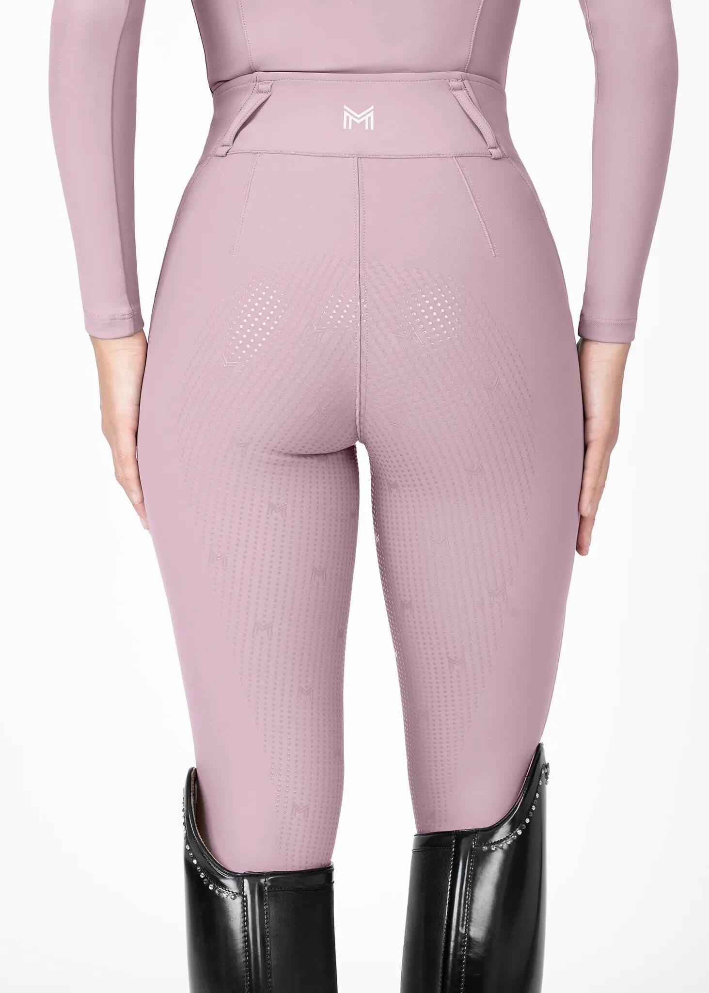 Pantalón Mujer Equitación Maximilian Vision Full Grip Malva 3/7
