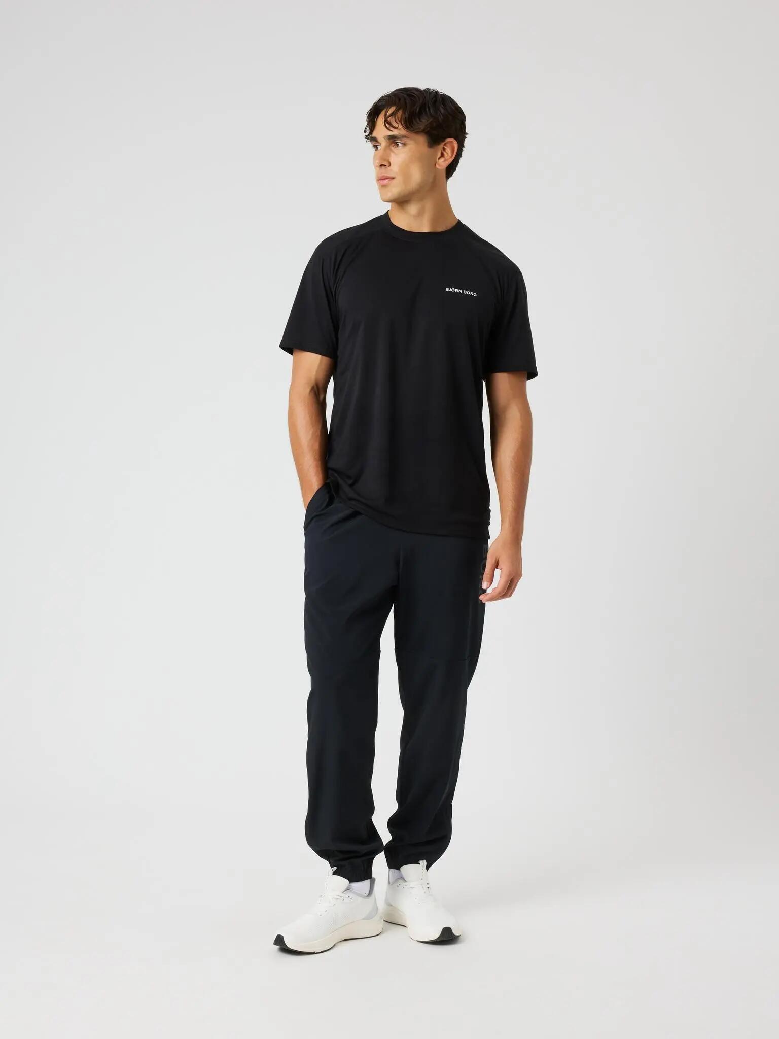 bjorn_borg BORG TRAINING PANTS in poliestere riciclato – BLACK BEAUTY 3/5