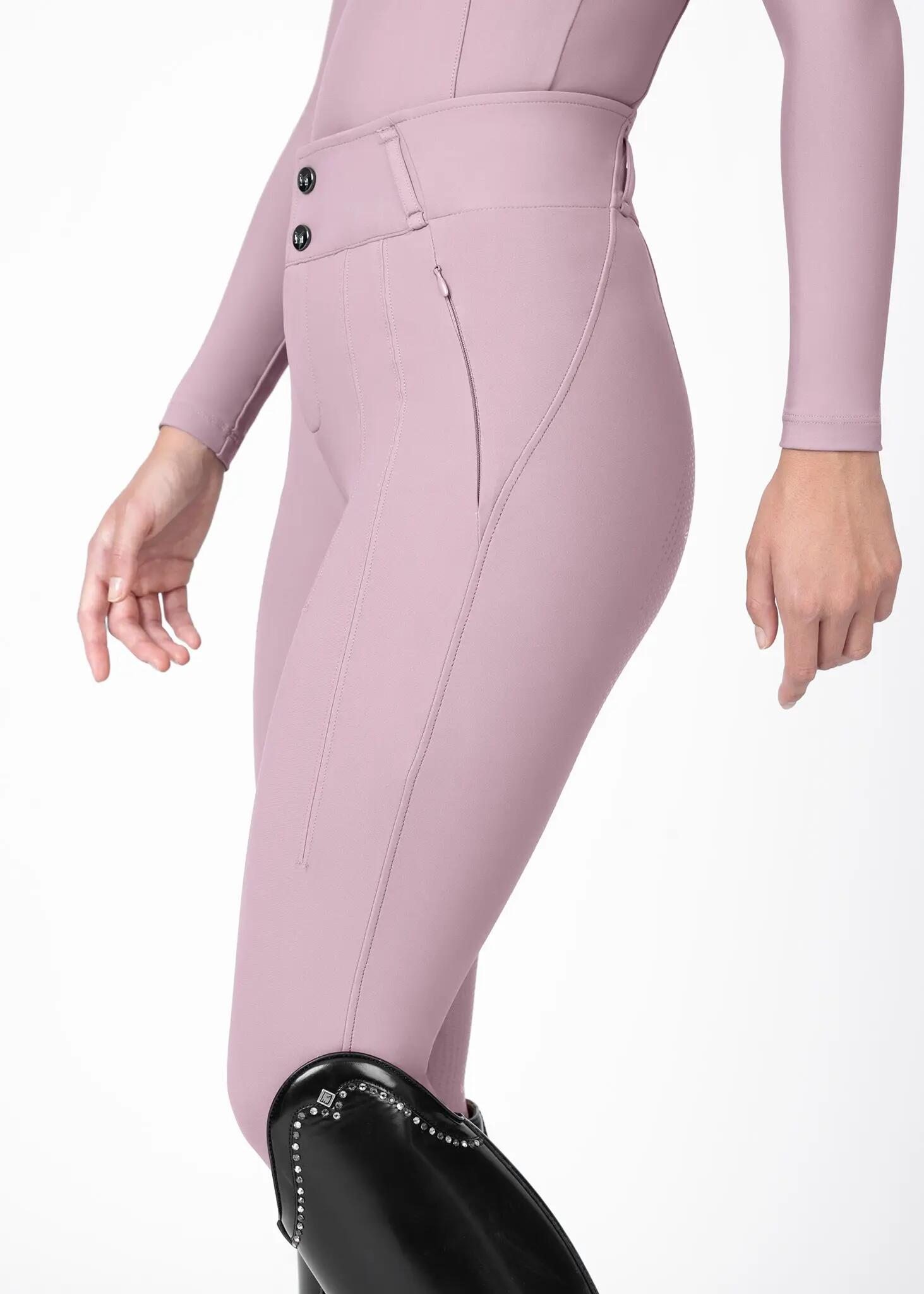 Pantalón Mujer Equitación Maximilian Vision Full Grip Malva 2/7