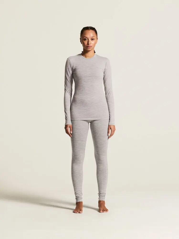 craft Wool 95 Pants W pantaloni intimo in lana merino 95% – Grey/Melange 4/7