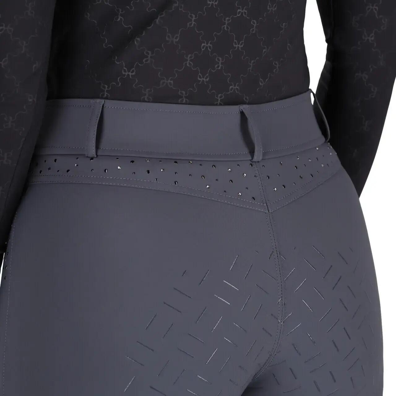Pantaloni da equitazione full grip da donna QHP Livora 4/5
